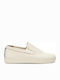 Piele Slip-on-uri pentru bărbați Albe