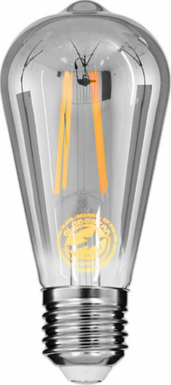 GloboStar Edison Retro LED-Lampe 10W 145mm für Fassung E27 und Form ST64 Warmes Weiß 1000lm Dimmbar