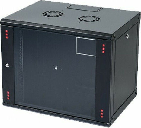 Elegant Επιτοίχια Καμπίνα Rack 7U 60x45x39.3cm Μαύρο ELGW07U6045BL111