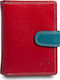 Small Leather Women's Wallet Classic with RFID Red