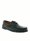 IQ Shoes 23-12 Men's Leather Boat Shoes Black