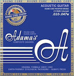 Adamas Set of Phosphor Bronze Strings for Acoustic Guitar 1717NURC Extra Light 10 - 47"