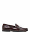 Rubber Δερμάτινα Ανδρικά Loafers σε Μπορντό Χρώμα