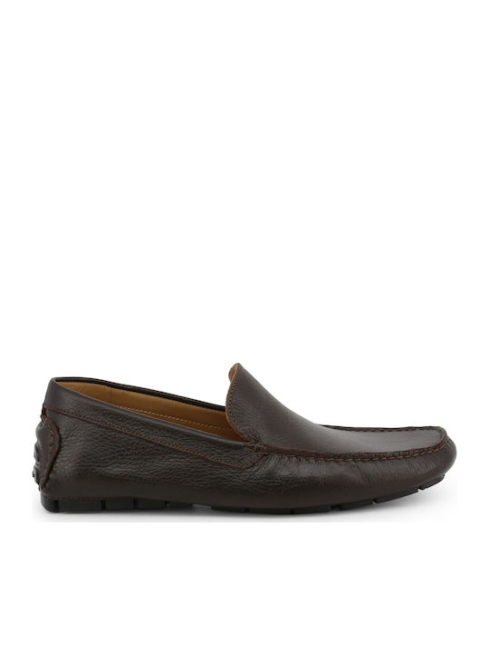 Made In Italia Acquarello Men's Leather Moccasins Brown