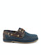 On the Road 10112 Men's Leather Boat Shoes Blue