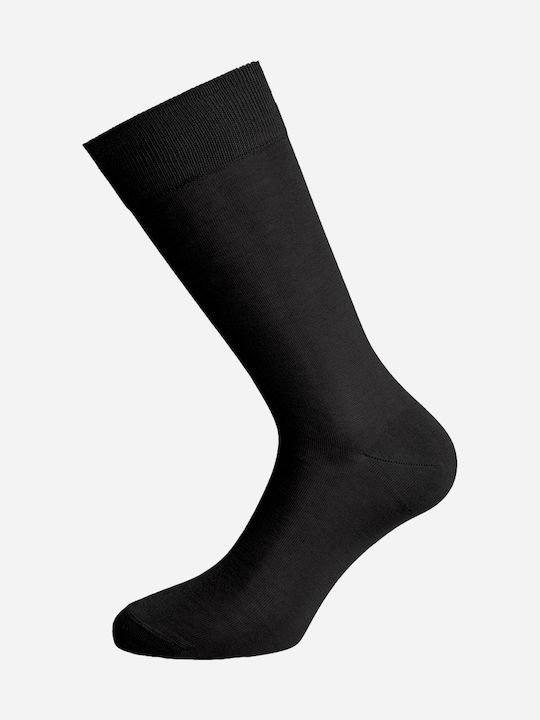 Walk Men's Solid Color Socks Black