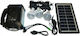 GDLite Solar Lighting System 8056 with Flash Light 3 Lamps Radio and USB Charging