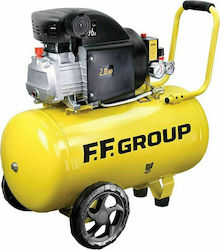 F.F. Group AC-D 50/2MC Easy Einphasig Luftkompressor mit Leistung 2hp und Druckluftbehälter 50Es 45898