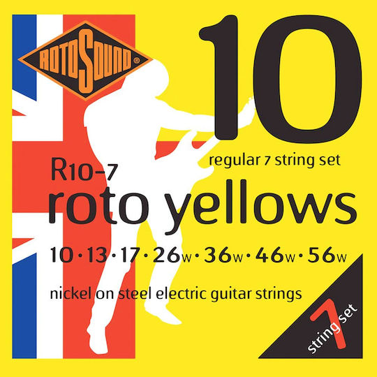 Rotosound Rotosound Electric Guitar Strings Set Nickel Plated Steel 10 - 56 Yellow Regular 7-String