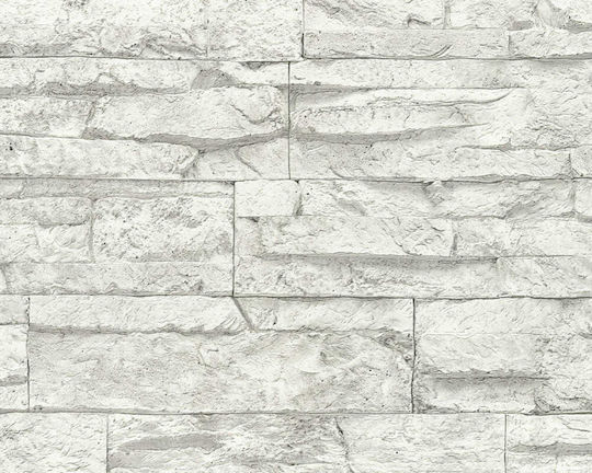 Тапет за Стена Wood Stone Винил Сив 1000x53см Миеща се