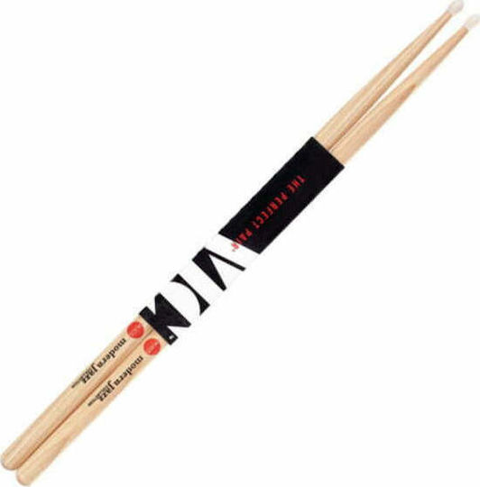 Vic Firth Hickory Drumsticks Drums Modern Jazz Collection 5 8D with Tip Shape Oval