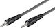 Goobay Καλώδιο Ήχου 3.5mm male - 3.5mm male Μαύρο 2.5m 50449