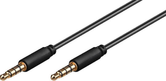 Goobay 3.5mm Jack Cable Audio TRRS 3.5mm Male - 3.5mm Male Black 1.5m With Gold Plated Terminals 63828