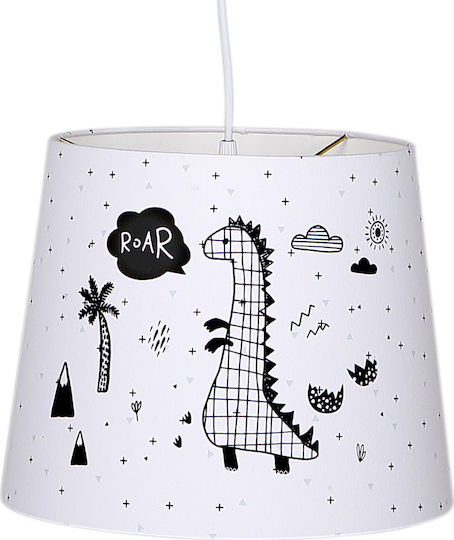 Funna Baby Kids Fabric Single Ceiling Light Dino 60W 30x26cm