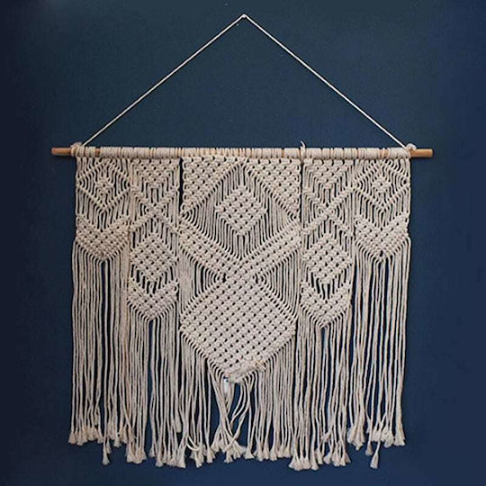 Atmosphera Macrame Suspendată Decorațiune Pentru Perete Ecru Din Țesătură 77x95cm