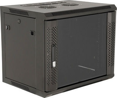 Safewell Επιτοίχια Καμπίνα Rack 18U Μαύρο SMJ6618