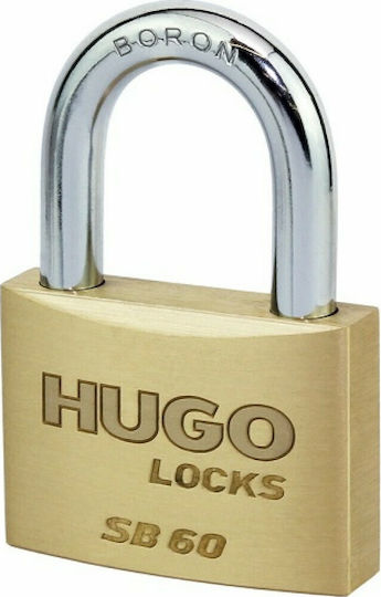 Hugo Locks SB 20 Steel Padlock Brass with Key Heavy Duty 20mm 1pcs