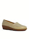 Relax Anatomic 7207-01 Leather Women's Moccasins in Beige Color E-7207