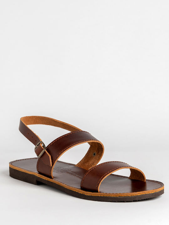 Kouros 53 Men's Leather Sandals Brown