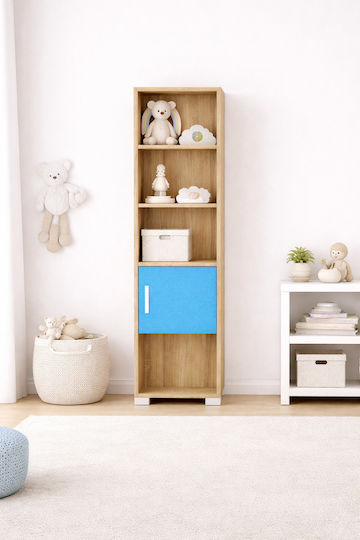 No 13 Bücherregal Boden Oak-Ciel 40x30x180cm