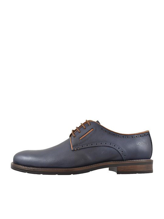 Softies Men's Leather Oxfords Blue