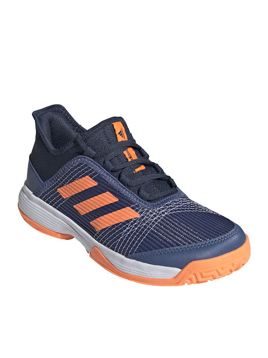 Adidas Αθλητικά Παιδικά Παπούτσια Τέννις Adizero Club Crew Blue / Screaming Orange / Crew Navy