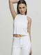 Urban Classics TB1894 Women's Summer Crop Top Sleeveless White
