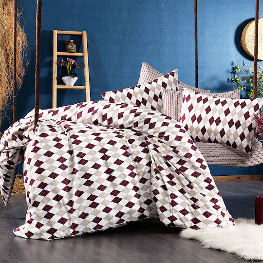 Dimcol Комплект 3бр 160x240см. Diamond 326 Бургундия