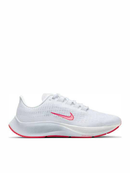 Nike Air Zoom Pegasus 37 VT Γυναικεία Αθλητικά Παπούτσια Running White / Bright Crimson / Football Grey / Sunset Pulse