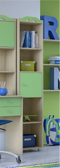 S2 Bücherregal Boden Latte-Green 38.2x35x180cm