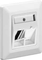 Goobay Netzwerksteckdose mit Rahmen (80x80mm)