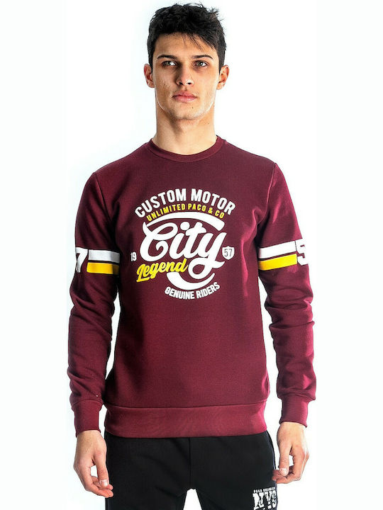 Paco & Co 95334 Men's Sweatshirt Burgundy