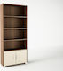 No 12 Bibliotecă pardoseală Lemn Walnut-Ecru 75x30x180cm