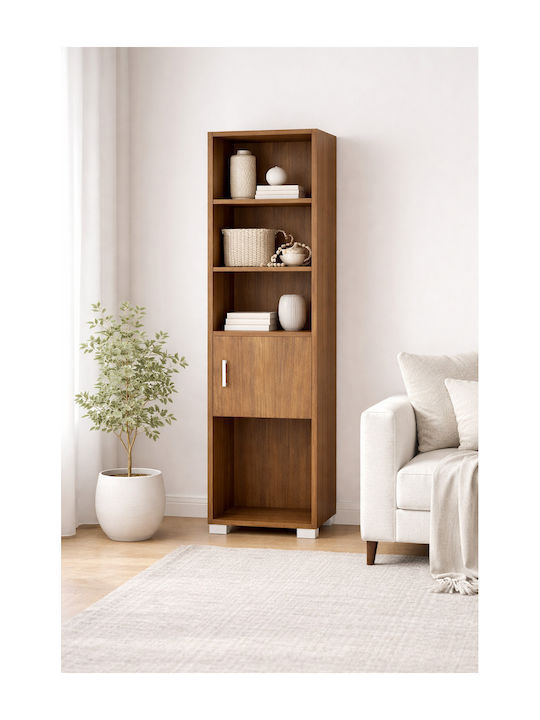 No 13 Βιβλιοθήκη Δαπέδου Ξύλινη Καρυδί 40x30x180cm