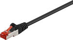 Goobay S/FTP Cat.6 Ethernet Cable 0.25m Black