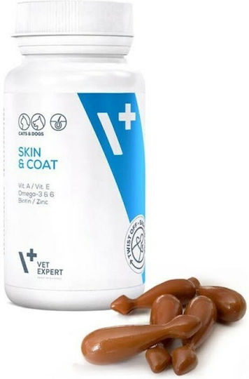 VetExpert Skin & Coat Πολυβιταμίνες Σκύλου σε Κάψουλες 30caps για Δέρμα & Τρίχωμα