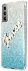 Guess Vintage Umschlag Rückseite Silikon Blau (Galaxy S21 5G) GUHCS21SPCUGLSBL