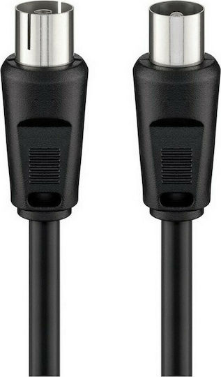Goobay Antenna Cable Coax male - Coax female Black 0.5m (11509) 1pcs