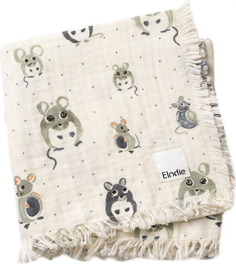 Elodie Details Κουβέρτα Αγκαλιάς & Λίκνου Soft Forest Mouse Βαμβακερή Πολύχρωμο 75x100εκ.