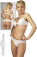 Cottelli Collection Set Sutien & String Seturi de lenjerie sexy Alb 22102312230