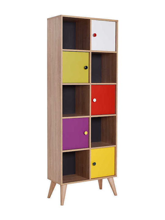 915 Bibliotecă pardoseală Lemn Multicolor 67x30x185cm