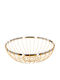 Fruit Bowl Metallic Yellow 30x30x10cm