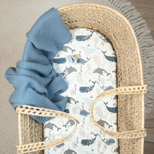 Color Stories Ocean Fitted Baby Sheet 40x70cm