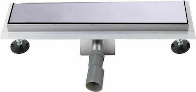 Gloria Doppio ST ST304 Stainless Steel Channel Floor with Output 70mm and Size 60x6.7cm Silver 14-6029