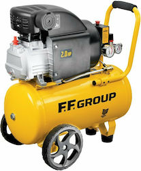 F.F. Group AC-D 24/2MC Easy Einphasig Luftkompressor mit Leistung 2hp und Druckluftbehälter 24Es 45897