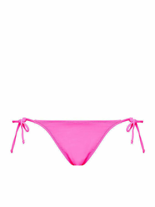 Guess Bikini Slip με Κορδονάκια Φούξια