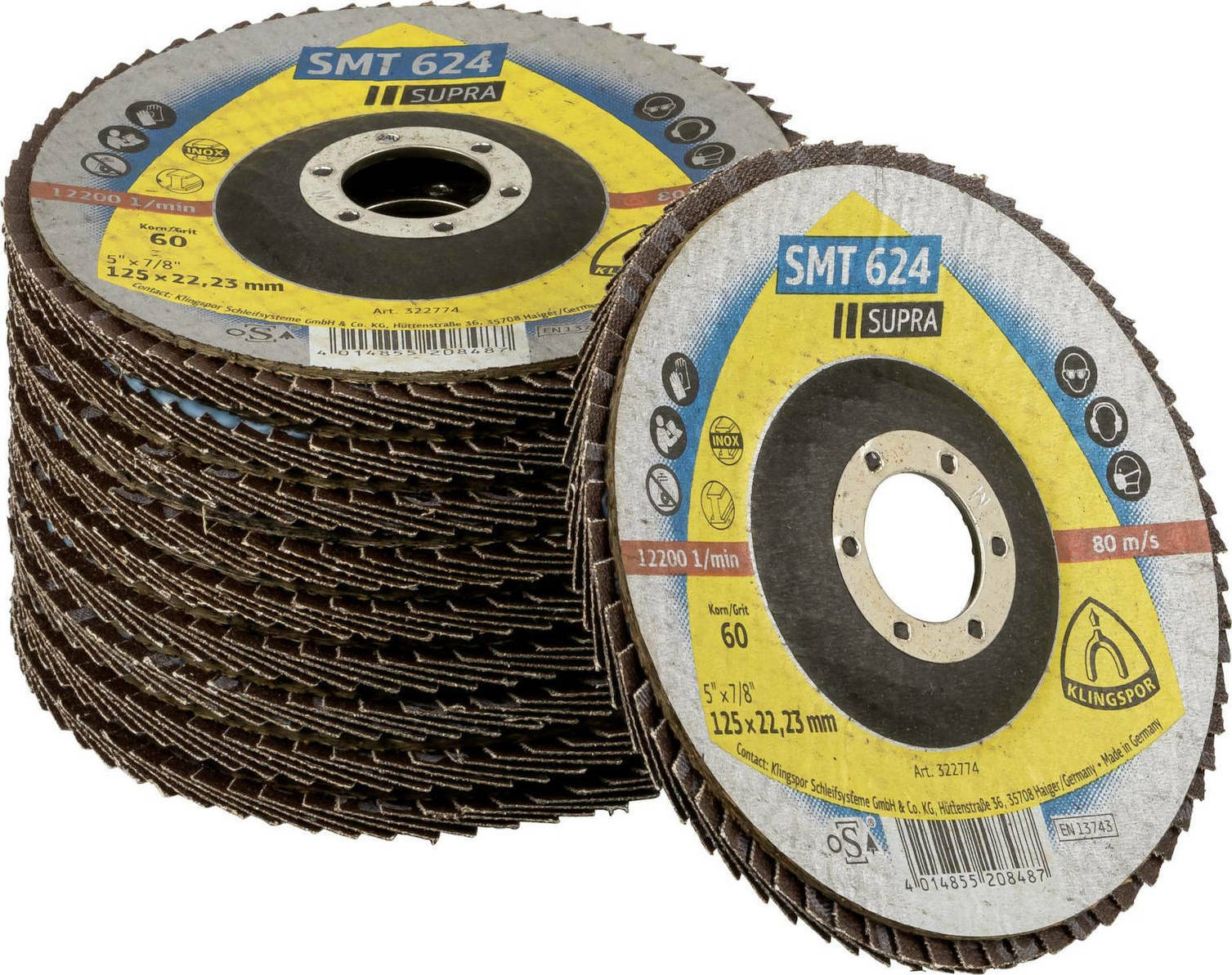 Dischi Di Molatura Klingspor WSM 617 - 125x20 Mm, Grana 120, 2 Pezzi - Foto 6