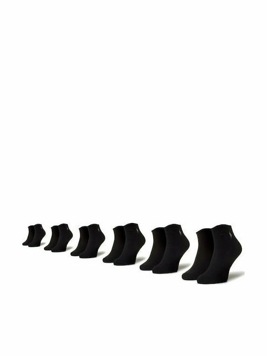Ralph Lauren Einfarbige Socken Schwarz 6Pack