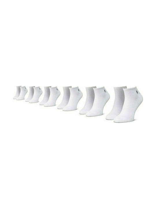 Ralph Lauren Unisex Μονόχρωμες Κάλτσες Λευκές 6Pack