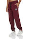 Sweatpants with Elastic Burgundy